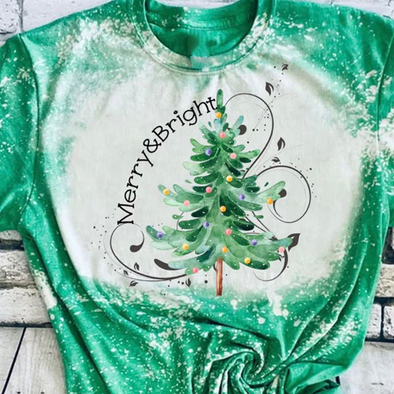 Merry And Bright Christmas Teacher Printed Super Soft T-Shirt