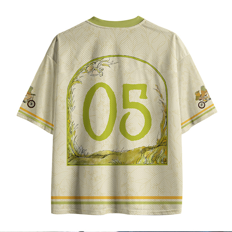 Personalized Frog And Friend Literature Teacher Mesh Jersey
