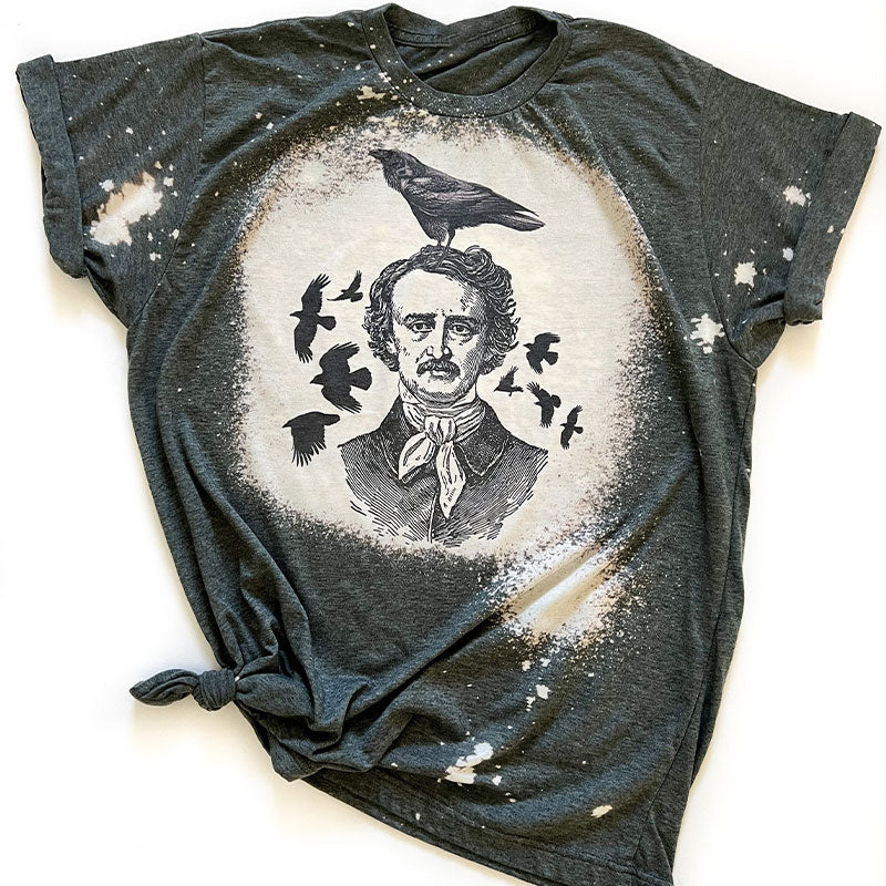 Poe Raven Teacher Printed Super Soft T-Shirt