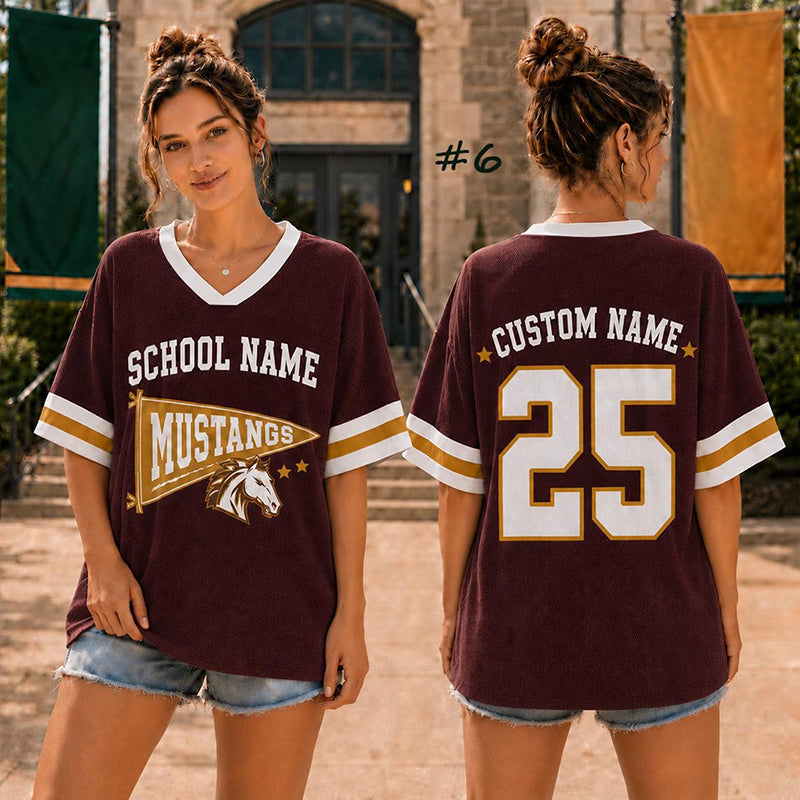 Personalized Mascot Sport School Name Name Number Two Sided Mesh Jersey
