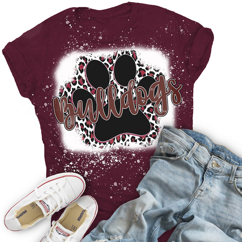 Personalized Mascot Leopard Paw Teacher Printed Super Soft T-Shirt