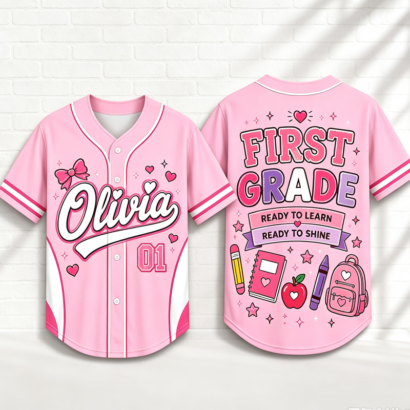 Personalized Grade And Name Baseball Jersey