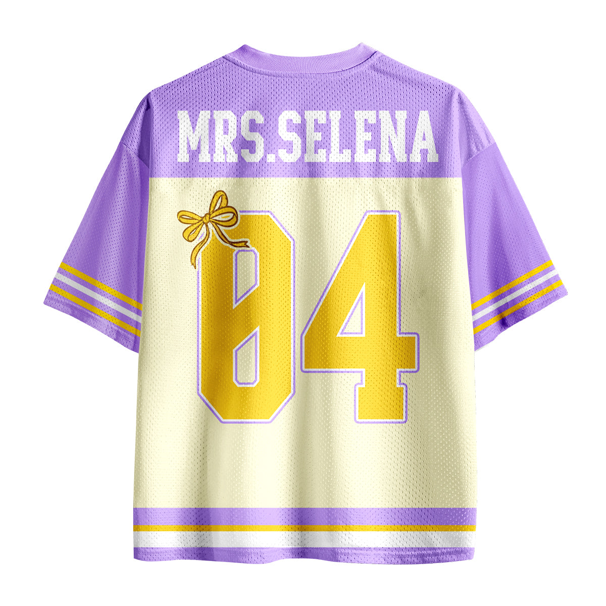 Personalized Grade And Name Gingham Pennant Coquette Bow Teacher Mesh Jersey