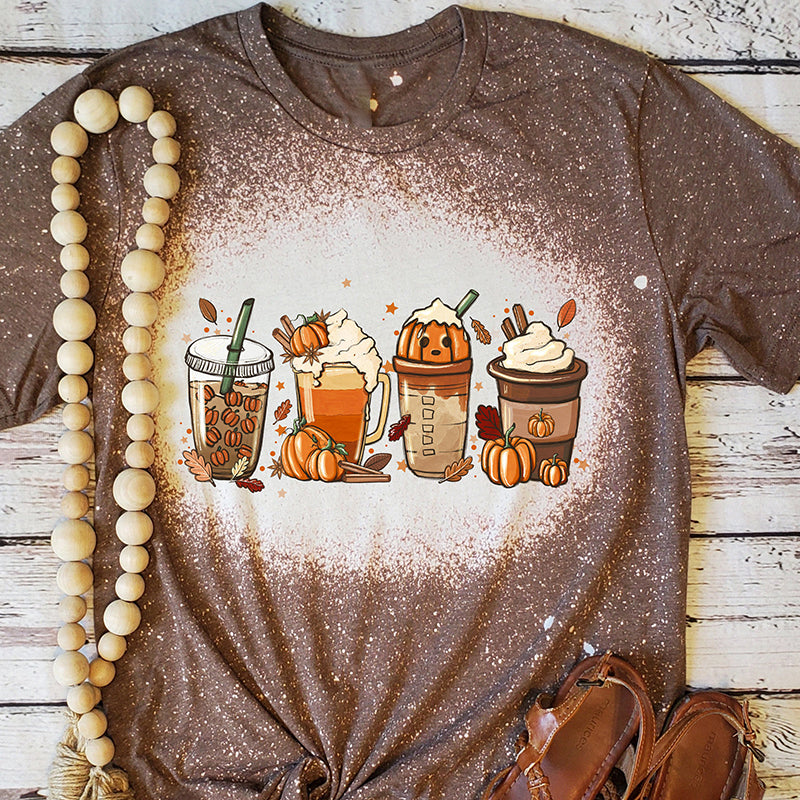 Pumpkin Spice Latte Teacher Printed Super Soft T-Shirt