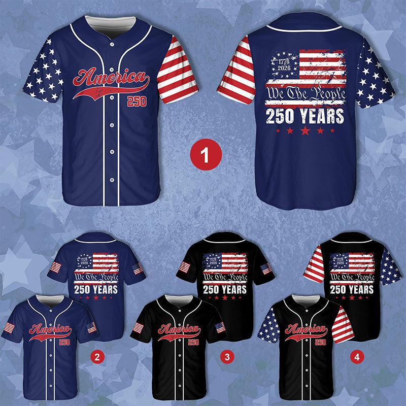 We The People USA 250 Years Teacher Baseball Jersey