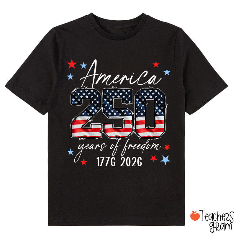 USA 250 Years Of Freedom 1776-2026 Class T-Shirt