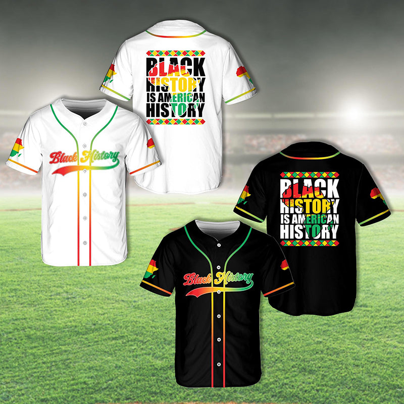 Black History Is American History Teacher Baseball Jersey