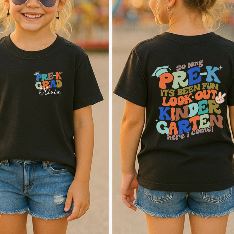 Personalized Name And Grade It's Been Fun Look Class Two Sided T-Shirt
