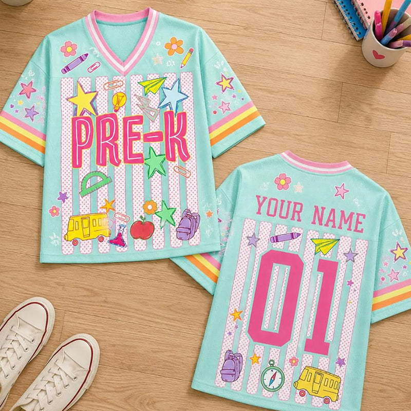 Personalized Name And Number School Element Teacher Mesh Jersey