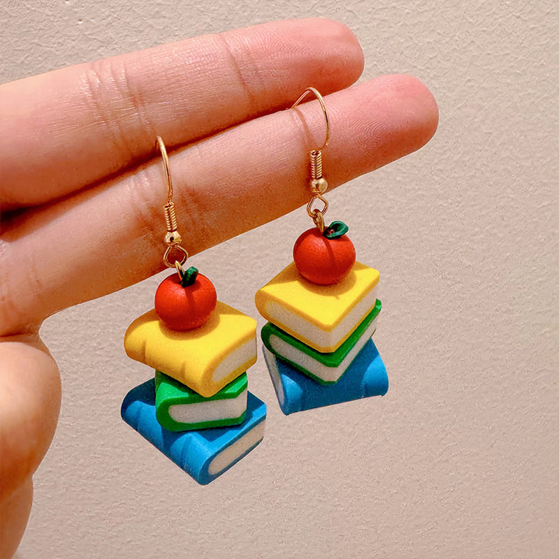Replica Book Teacher Polymer Clay Earrings