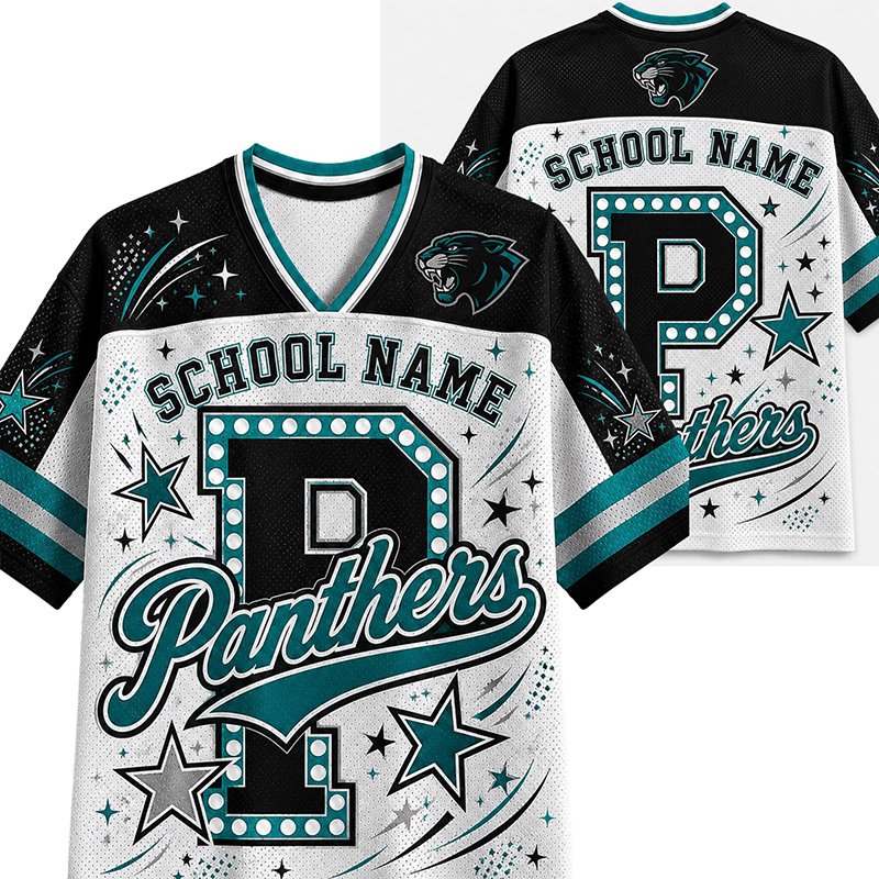 Personalized Mascot Sport Letter Print Teacher Mesh Jersey