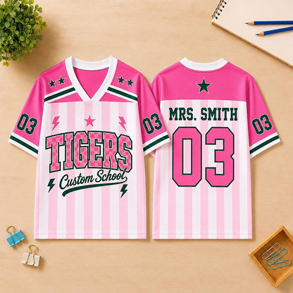 Personalized Mascot Name And Number Teacher Mesh Jersey