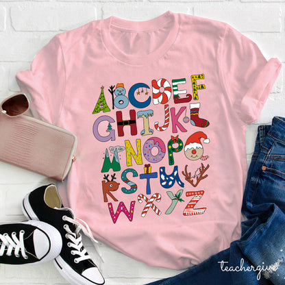 Christmas Alphabet Teacher T-Shirt