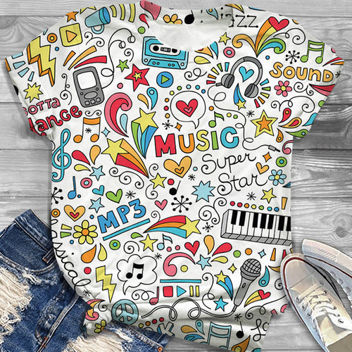 Music Super Star Printed Teacher Super Soft T-Shirt