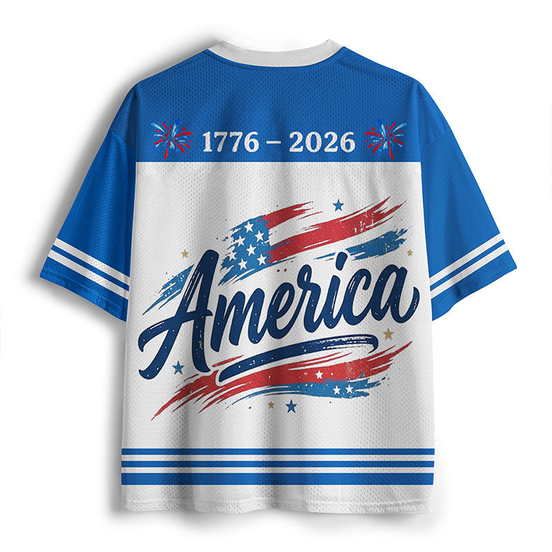 USA 250 Years From 1776 To 2026 Teacher Mesh Jersey