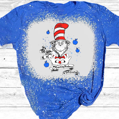 100 Days Of Teaching Kindness And Still Counting Teacher Printed T-Shirt