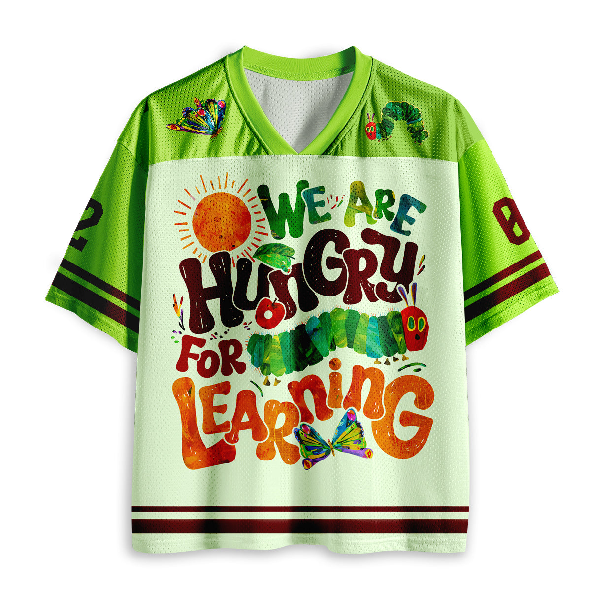 Personalized Name We Are Hungry For Learning Teacher Mesh Jersey