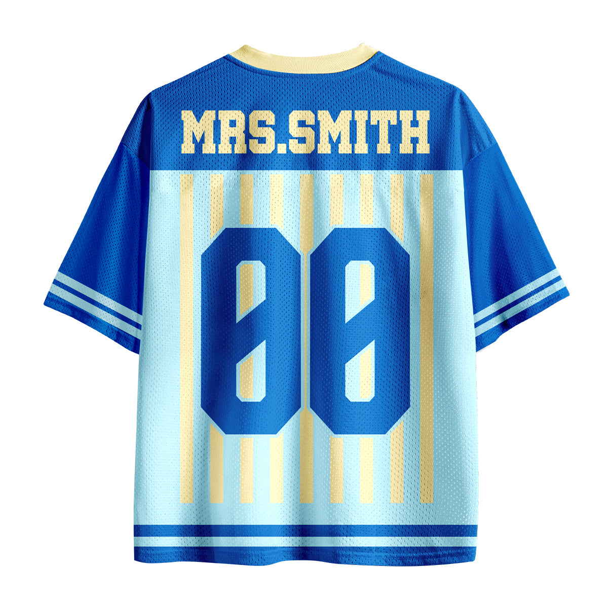 Personalized Animal Pun Striped Teacher Mesh Jersey