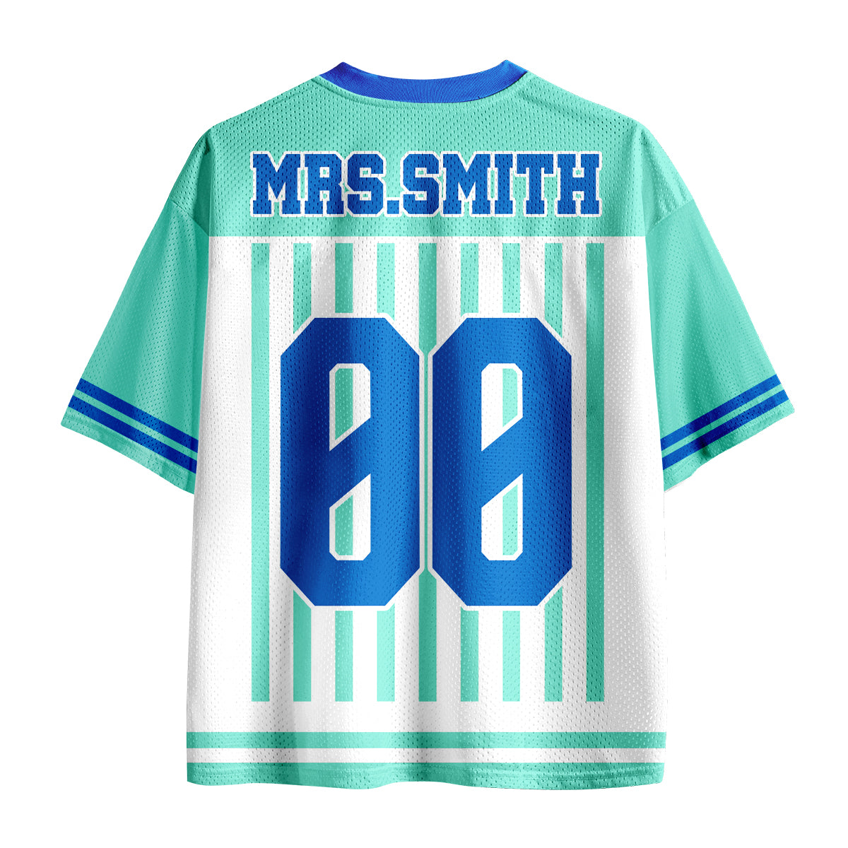 Personalized Animal Pun Striped Teacher Mesh Jersey