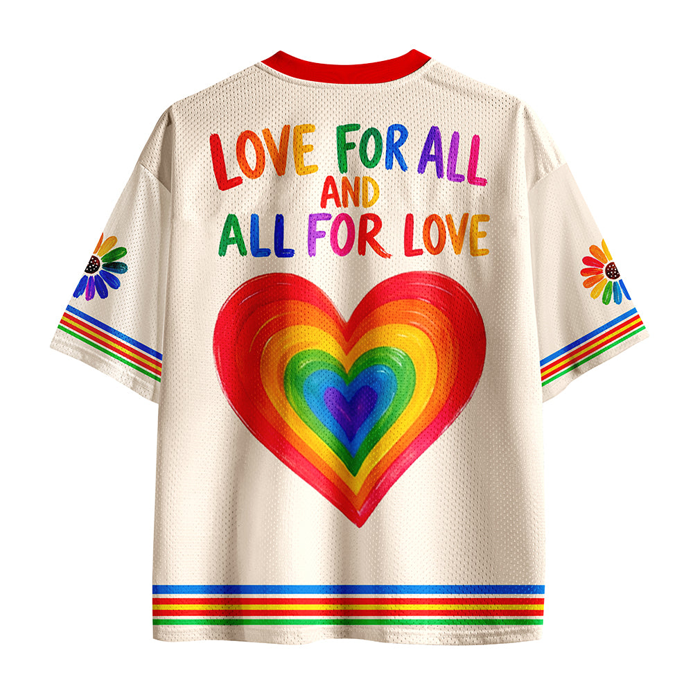Love For All And All For Love Teacher Mesh Jersey