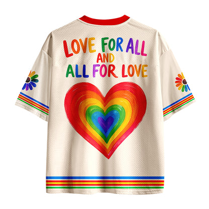 Love For All And All For Love Teacher Mesh Jersey