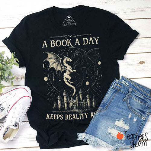Dragon Castle Book Quote Teacher T-Shirt