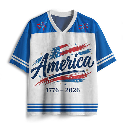 USA 250 Years From 1776 To 2026 Teacher Mesh Jersey