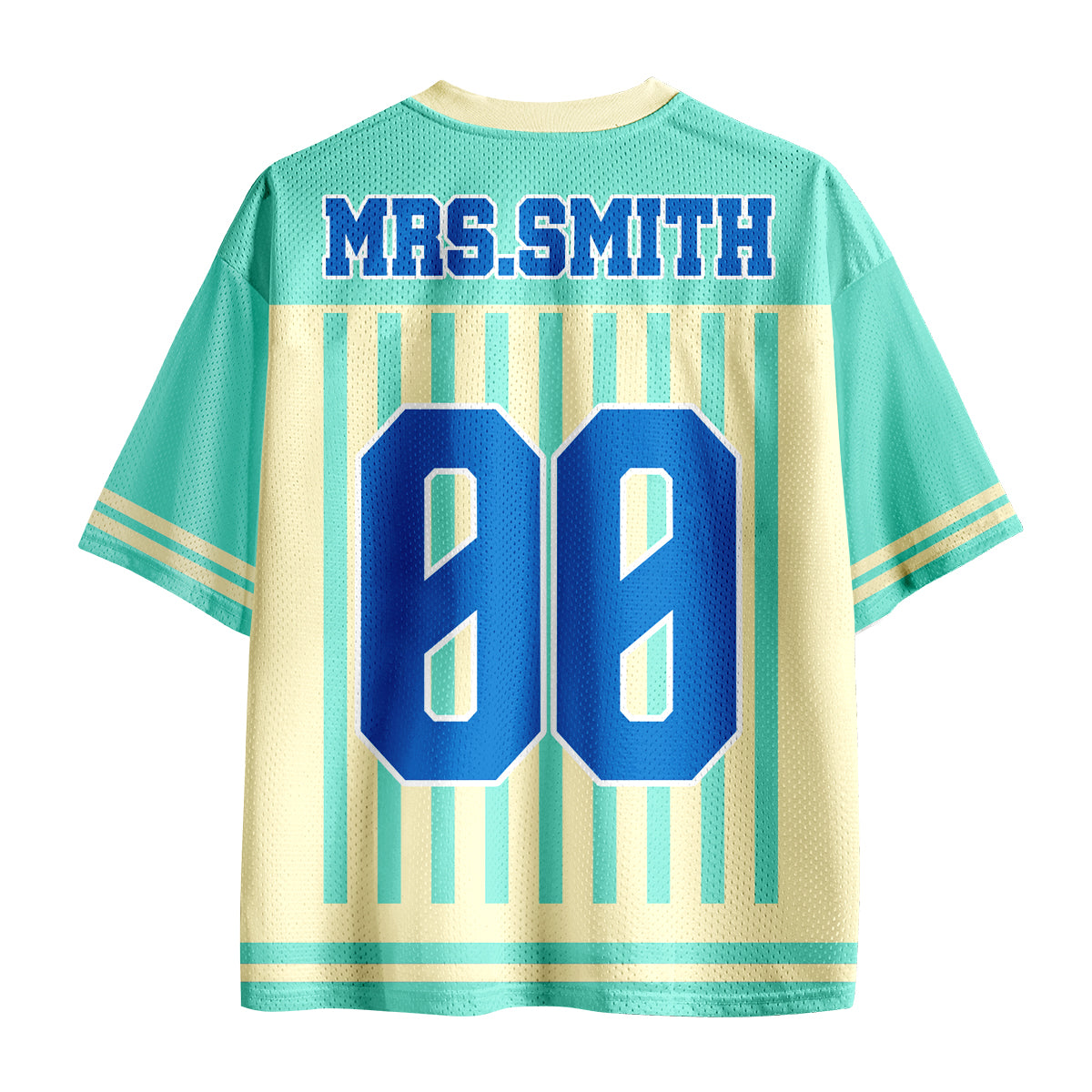 Personalized Animal Pun Striped Teacher Mesh Jersey