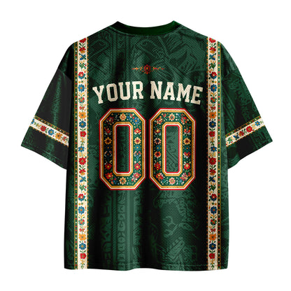 Personalized Floral Mexico Style Teacher Mesh Jersey