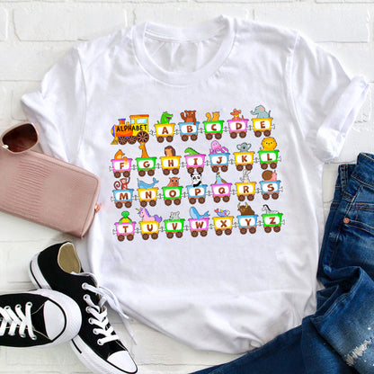 Alphabet Animal Train Teacher T-Shirt