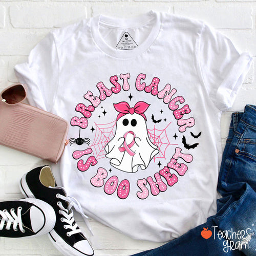 Breast Cancer Is Boo Sheet Teacher T-Shirt