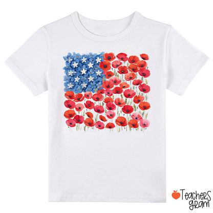 Floral USA Flag 250th Anniversary Class T-Shirt
