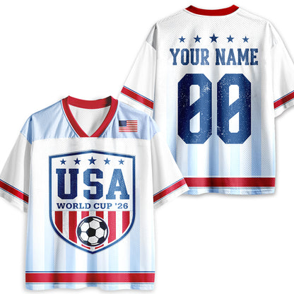 Personalized Name And Number USA Soccer Teacher Mesh Jersey