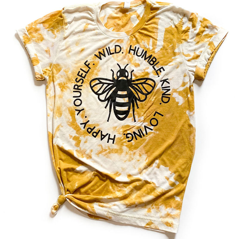 Bee Wild Humble Kind Loving Teacher Printed Super Soft T-Shirt