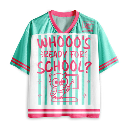 Personalized Animal Pun Striped Teacher Mesh Jersey