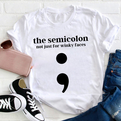 Semicolon Punctuation English Teacher T-Shirt