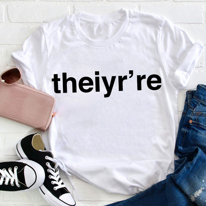 Funny English Teacher Theiyr're Misspelling Teacher T-Shirt