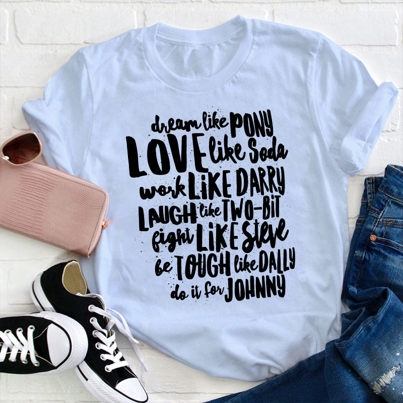 Famous Book Character Names Teacher T-Shirt