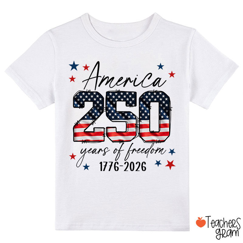 USA 250 Years Of Freedom 1776-2026 Class T-Shirt
