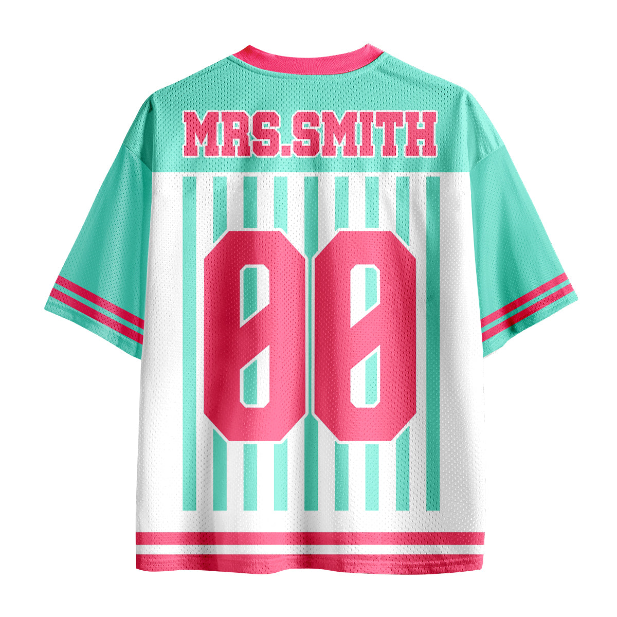 Personalized Animal Pun Striped Teacher Mesh Jersey