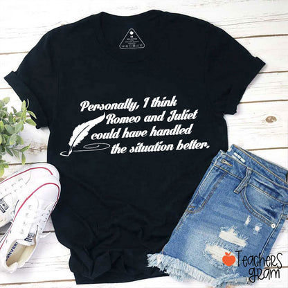 Funny Literature I Think Love Teacher T-Shirt