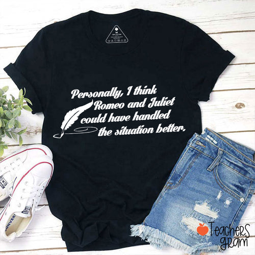 Funny Literature I Think Love Teacher T-Shirt