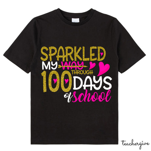 Sparkled My Way Through 100 Days Of School Class T-Shirt