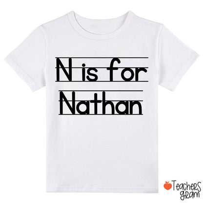 Personalized N Is For Nathan Class T-Shirt