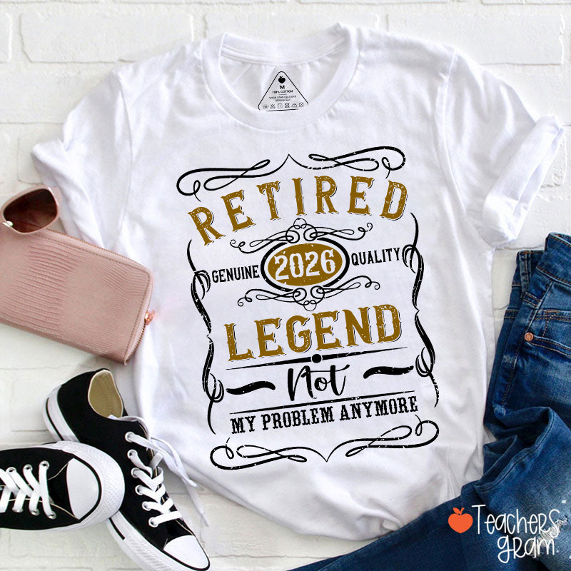 Personalized Legend Retired Teacher T-Shirt