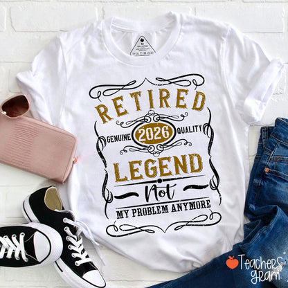 Personalized Legend Retired Teacher T-Shirt
