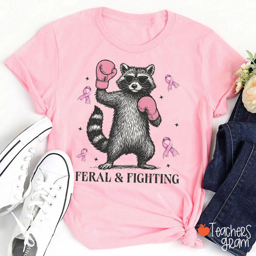Raccoon Feral And Fighting Teacher T-Shirt