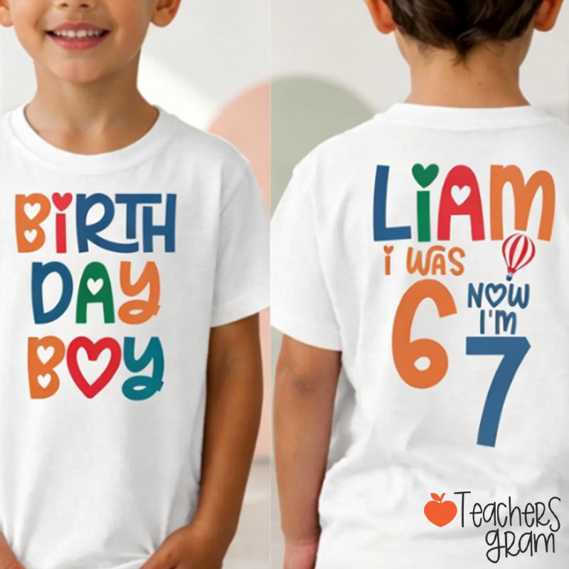 Personalized Name I Was Six Class Two Sided T-Shirt