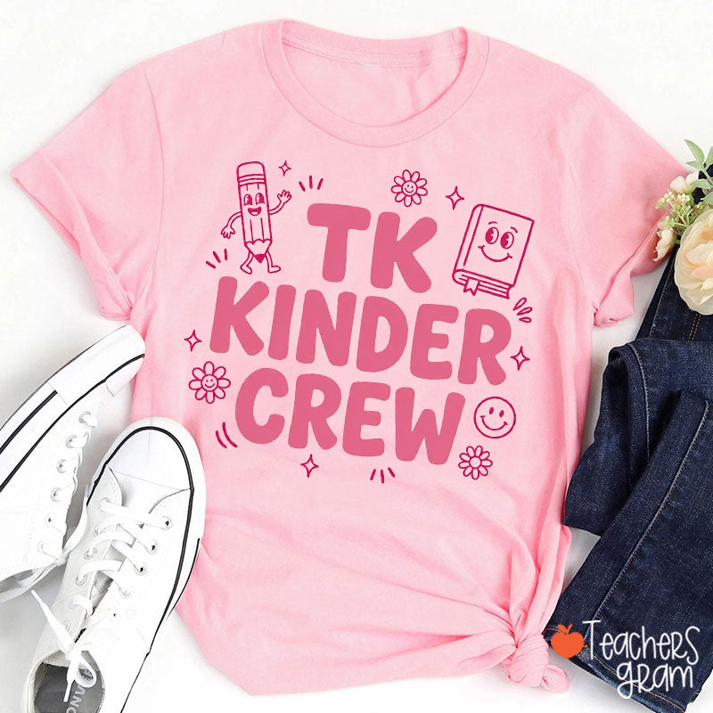 Personalized Grade Cartoon Pencil Book Teacher T-Shirt