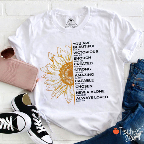 You Are Beautiful Victorious Teacher T-Shirt